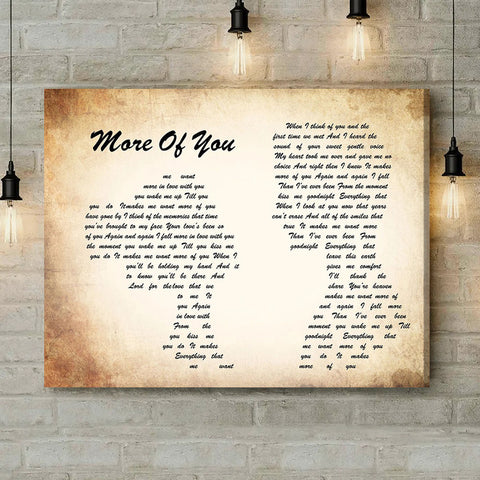 Chris Stapleton More Of You Man Lady Couple Song Lyric Art Print - Canvas Print Wall Art Home Decor