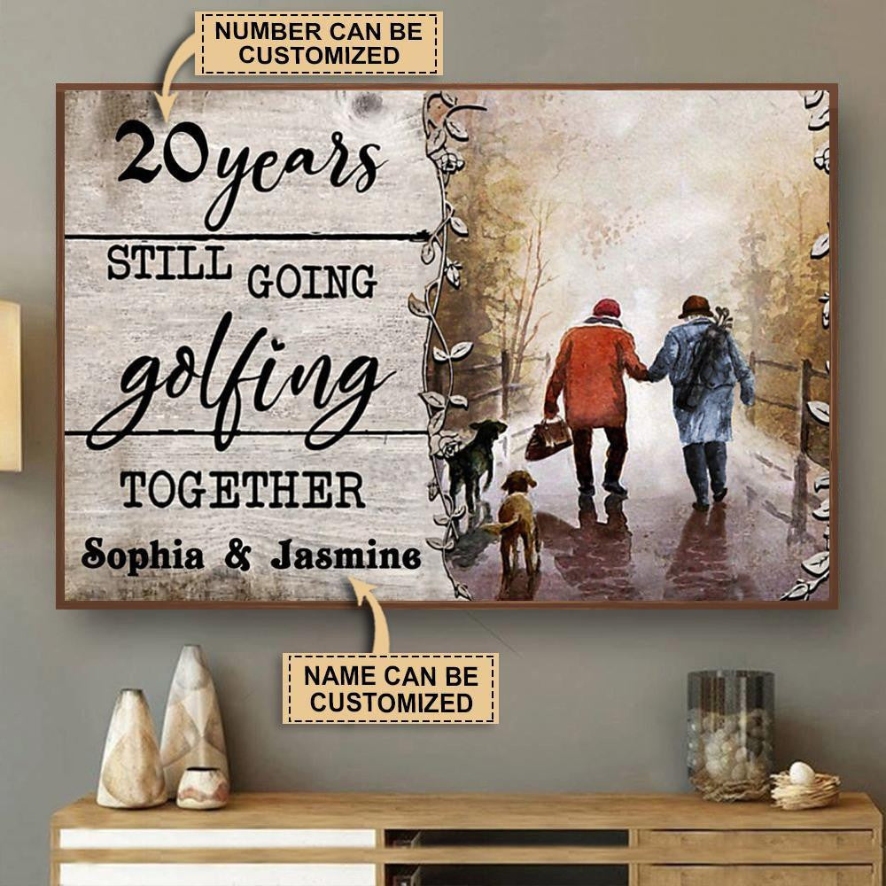 Personalized Canvas Painting Frames Golfing Years Still Going Together Framed Prints, Canvas Paintings