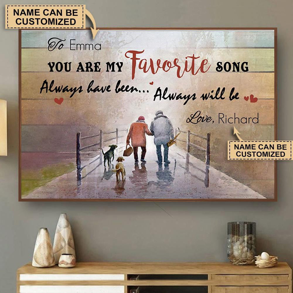 here Gifts Personalized Saxophone You Are My Favorite Song Canvas Home Decor