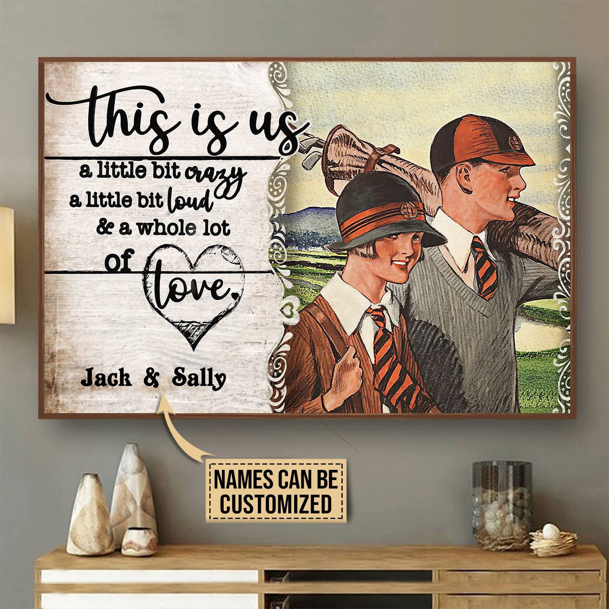 here Gifts Personalized Golf This Is Us Canvas Home Decor