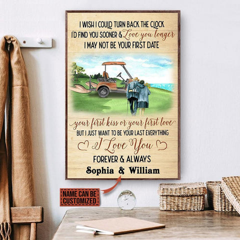 here Gifts Personalized Golf I Wish Could Turn Canvas Home Decor