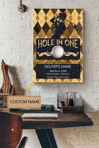 Golf Hole In One Personalized Canvas Sport Gift For Golfer Golf Player Canvas Gallery Painting Wrapped Canvas Framed Prints, Canvas Paintings