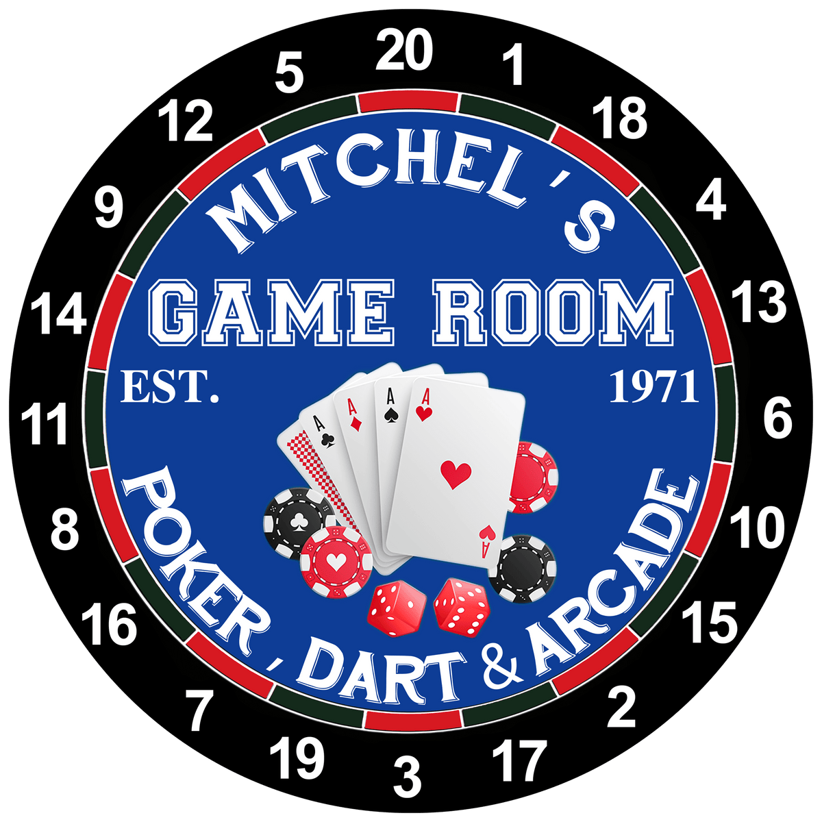 Personalized Dart Room Round Mat Round Floor Mat Room Rugs Carpet Outdoor Rug Washable Rugs