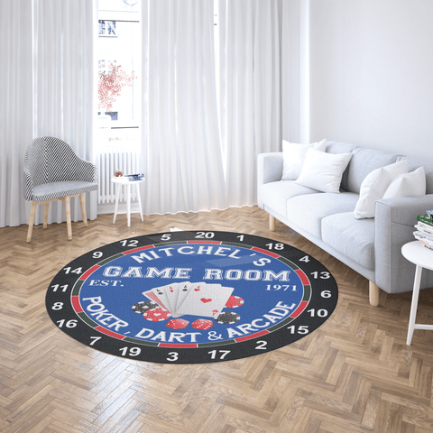 Personalized Dart Room Round Mat Round Floor Mat Room Rugs Carpet Outdoor Rug Washable Rugs