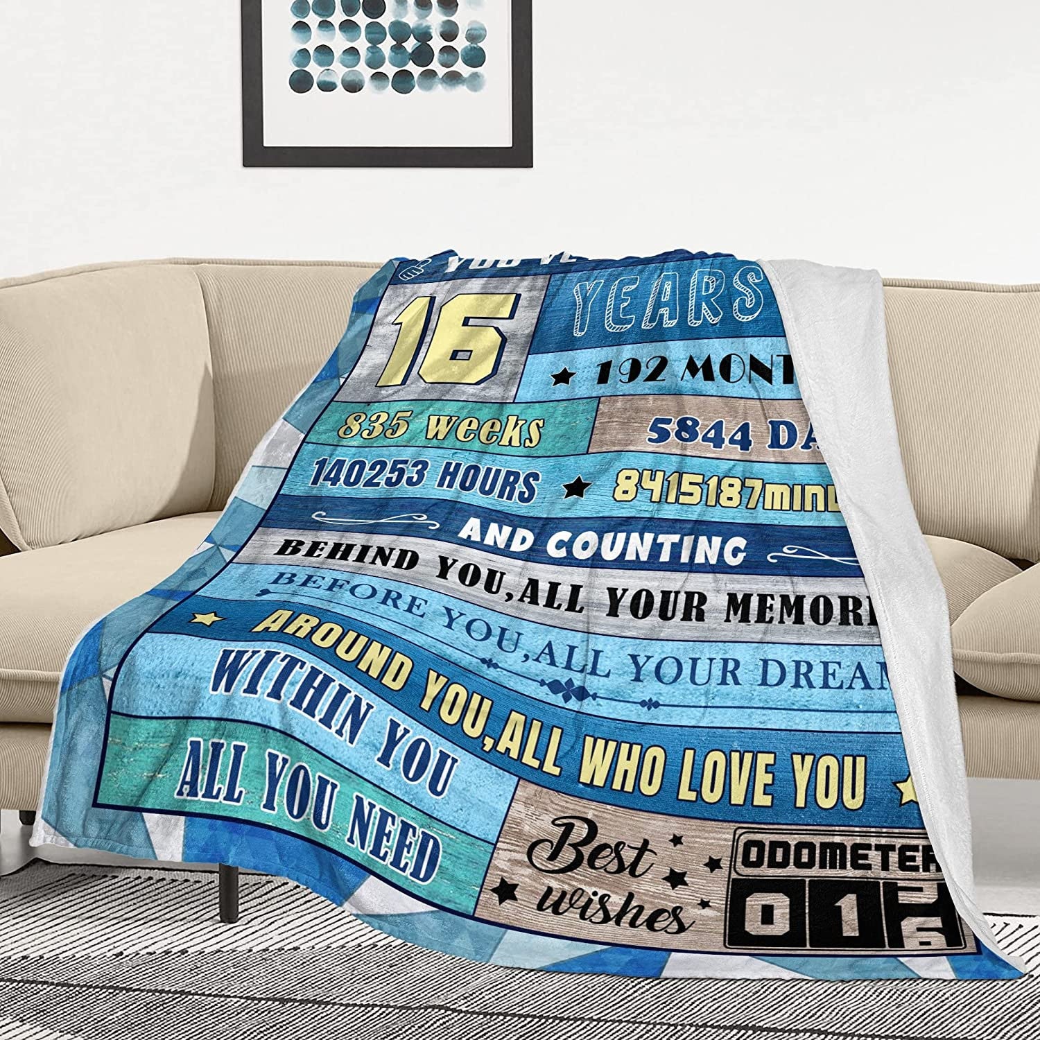 16Th Birthday Blanket Birthday Gift For Girls Boys Birthday Blanket Gi