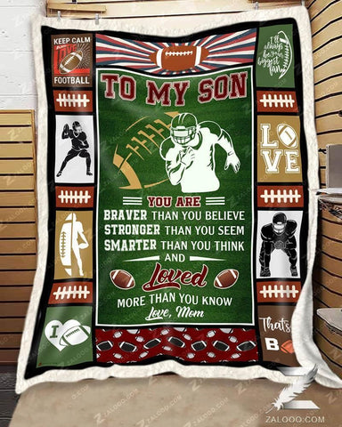 Football Blanket - To My Son - You Are Stronger Than You Seem