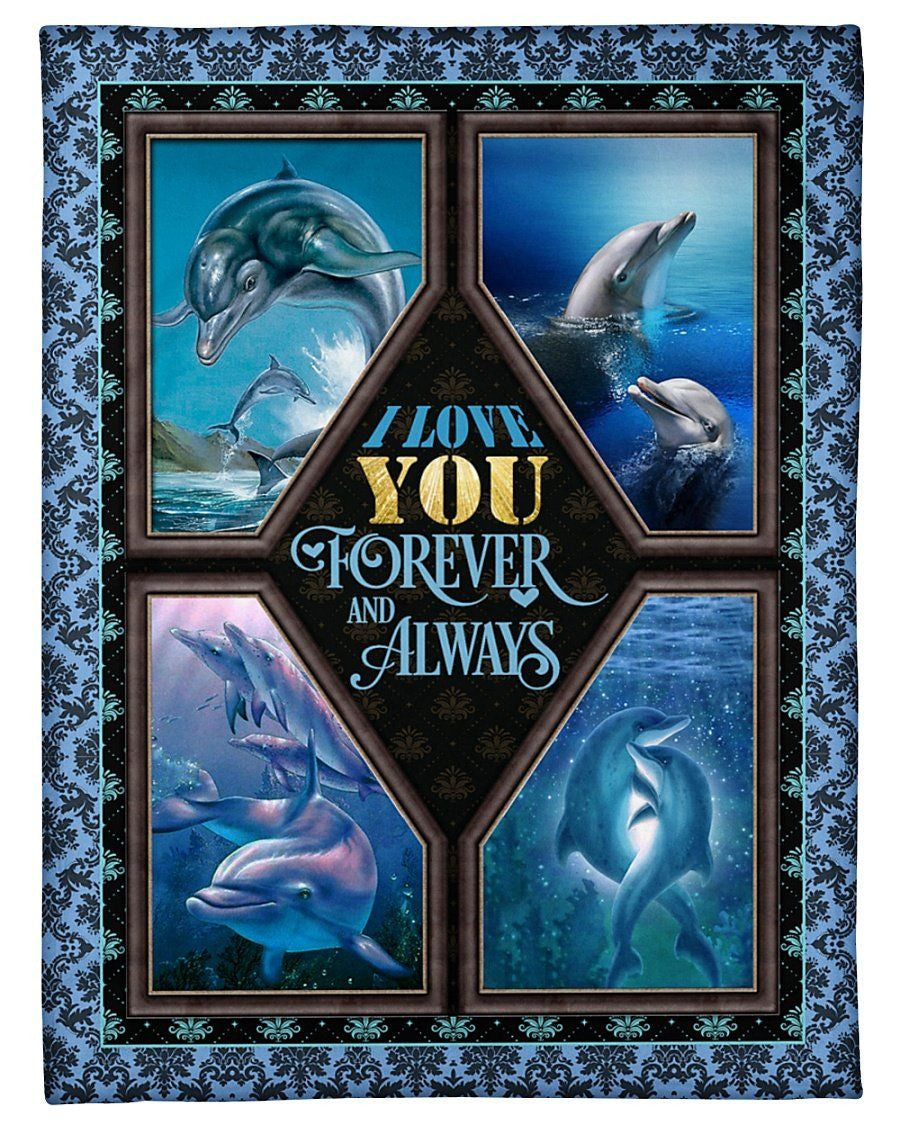 Dolphin Blanket Giving Daughter I Love You Forever And Always Fleece B