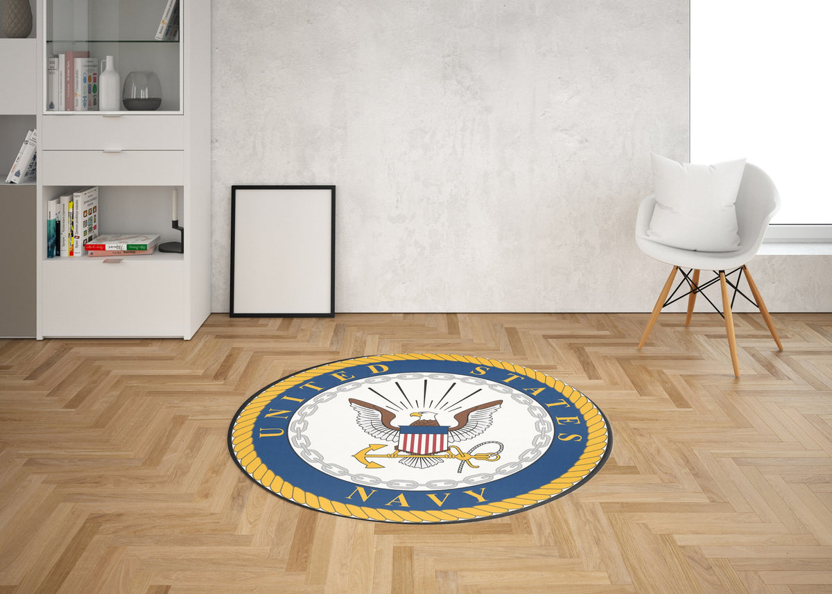 Usmc United State Marine Corps Round Mat Round Floor Mat Room Rugs Carpet Outdoor Rug Washable Rugs