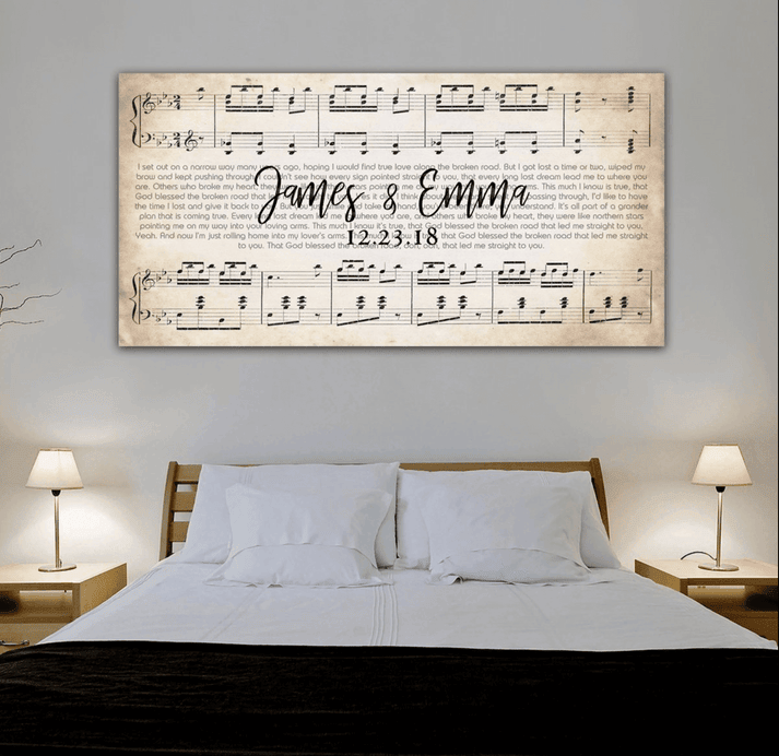 First Dance Lyrics On Gift Ideas, Wedding Song Lyrics Wall Art, Custom Song Lyric Art Framed Prints, Canvas Paintings