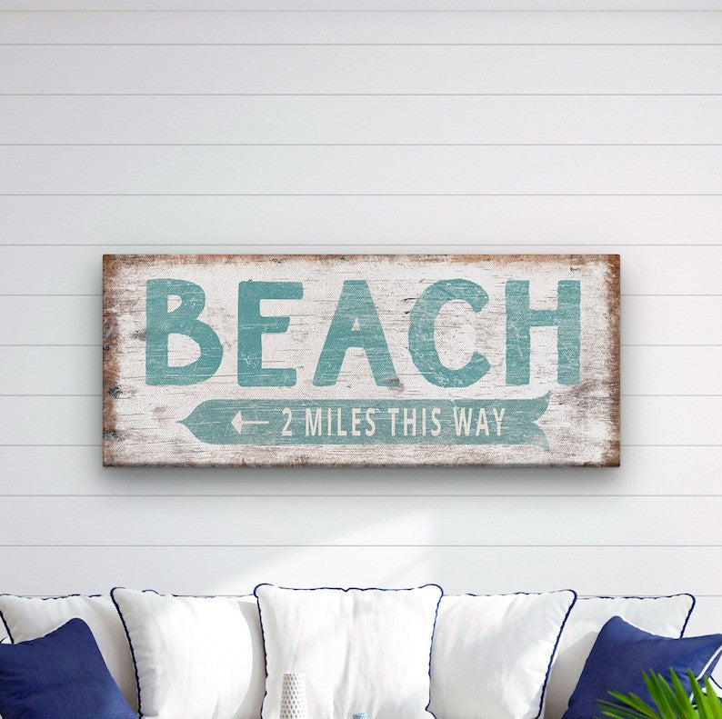 Personalized Beach House Signs, Beach Coastal Decor, Large & Small Rus