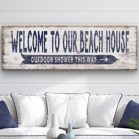 Personalized Beach House Signs, Beach Coastal Decor, Large & Small Rus