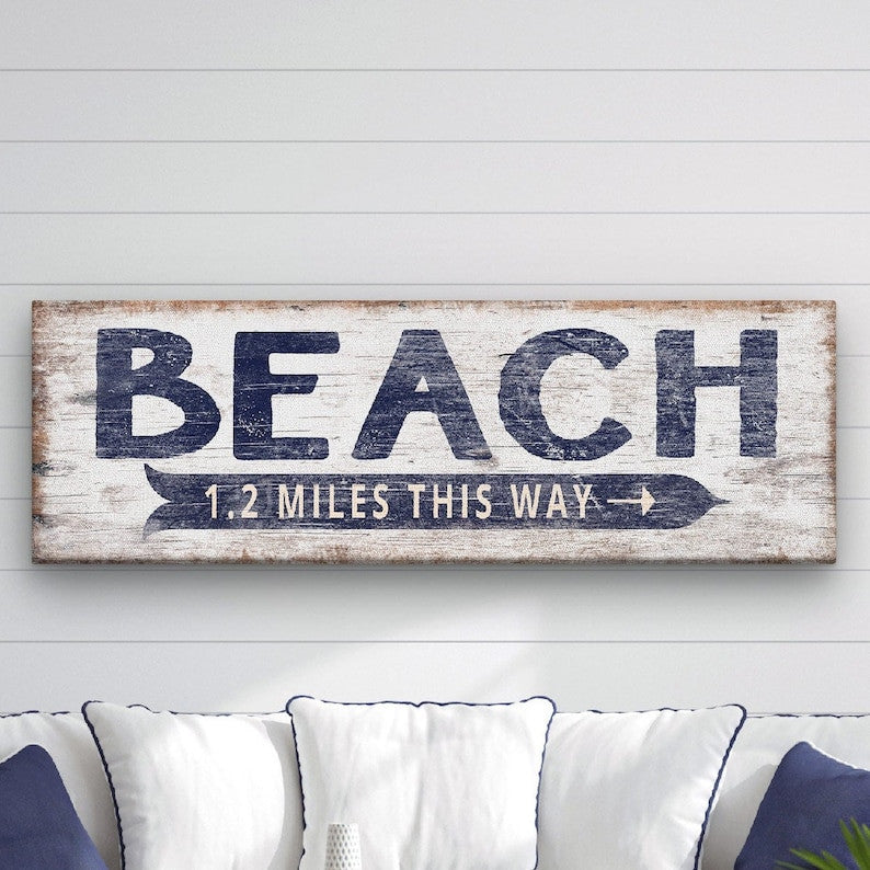 Personalized Beach House Signs, Beach Coastal Decor, Large & Small Rus