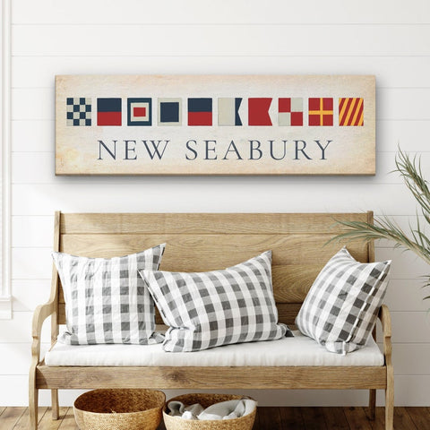 Personalized Nautical Flag Name Sign, Coastal Wall Decor, Nautical Alp