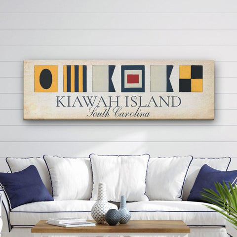 Personalized Nautical Flag Name Sign, Coastal Wall Decor, Nautical Alp