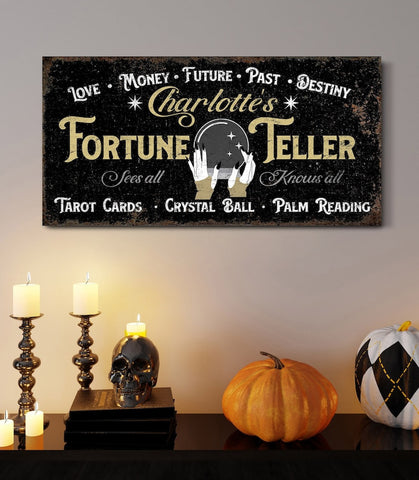 Personalized Fortune Teller Sign Halloween Wall Decor Fortune Teller G