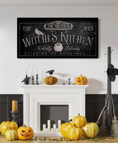 Personalized Witches Kitchen Sign, Stirring Up Magic, Kitchen Wall Dec