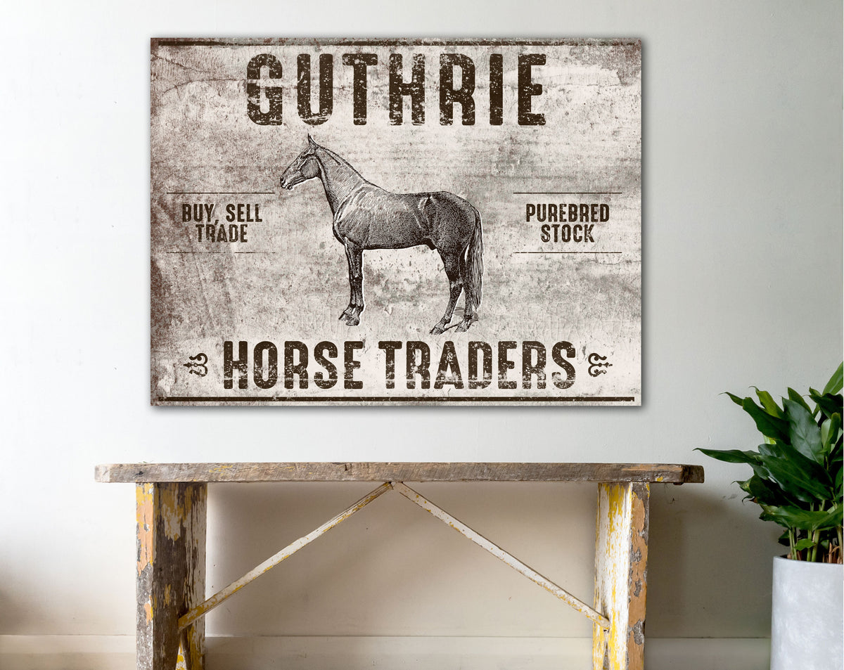 Rustic Western Wall Decor, Horse Art, Personalized Farm Sign, Primitiv