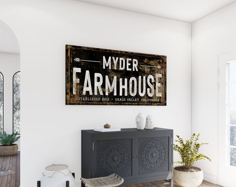 Modern Farmhouse Wall Decor Custom Family Wall Art, Personalized Last