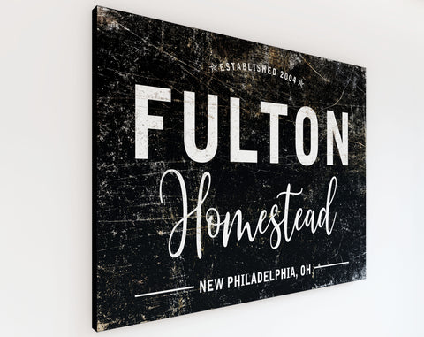 Personalized Family Homestead Sign Modern Farmhouse Wall Decor, Custom