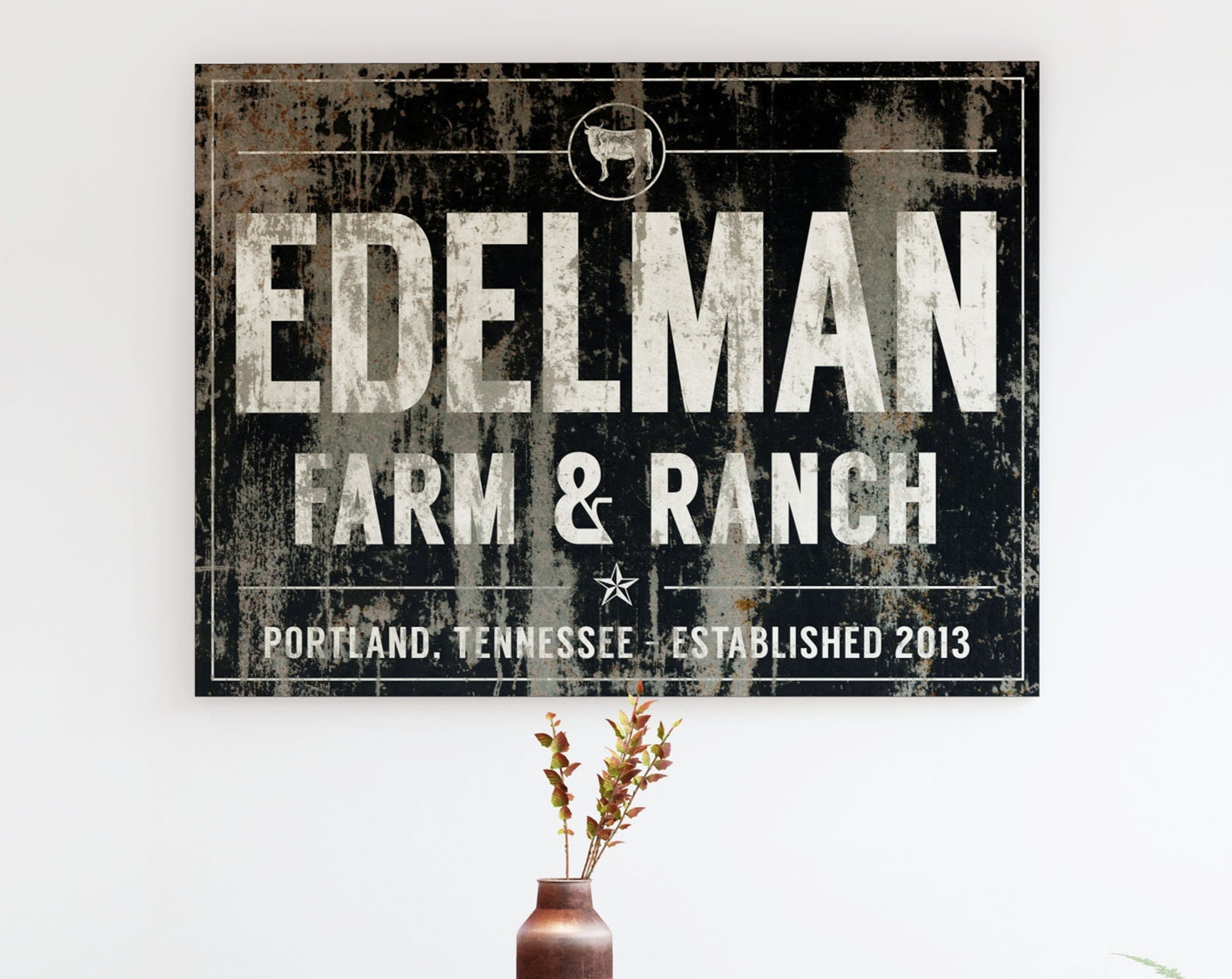 Rustic Western Decor, Modern Farmhouse Wall Decor, Personalized Farm &