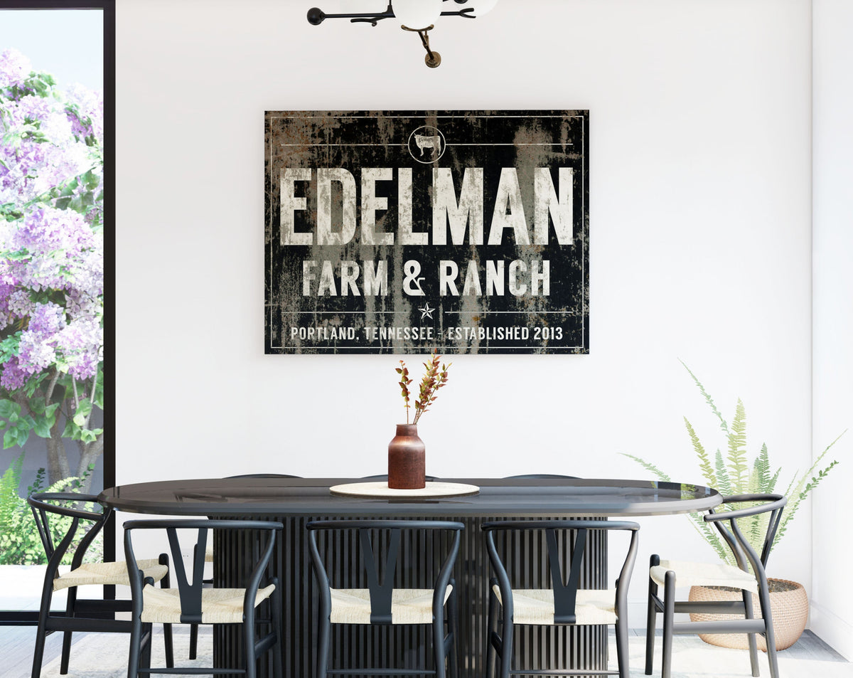 Rustic Western Decor, Modern Farmhouse Wall Decor, Personalized Farm &