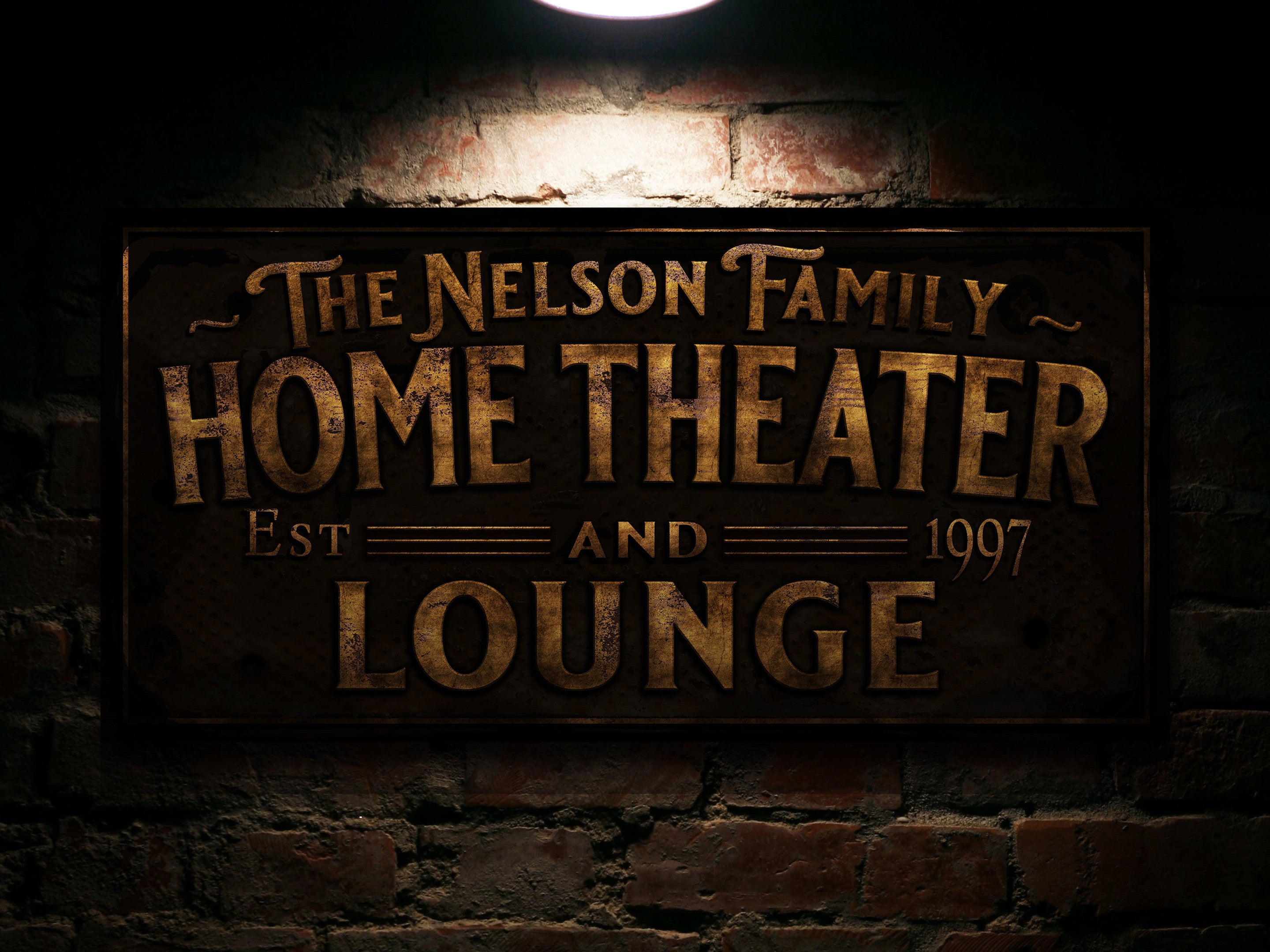 here Canvas Primitive Home Theater and Lounge Sign | Personalized Theater Lounge Sign | Family Theater Sign | Family Name Sign | Home Theater Sign