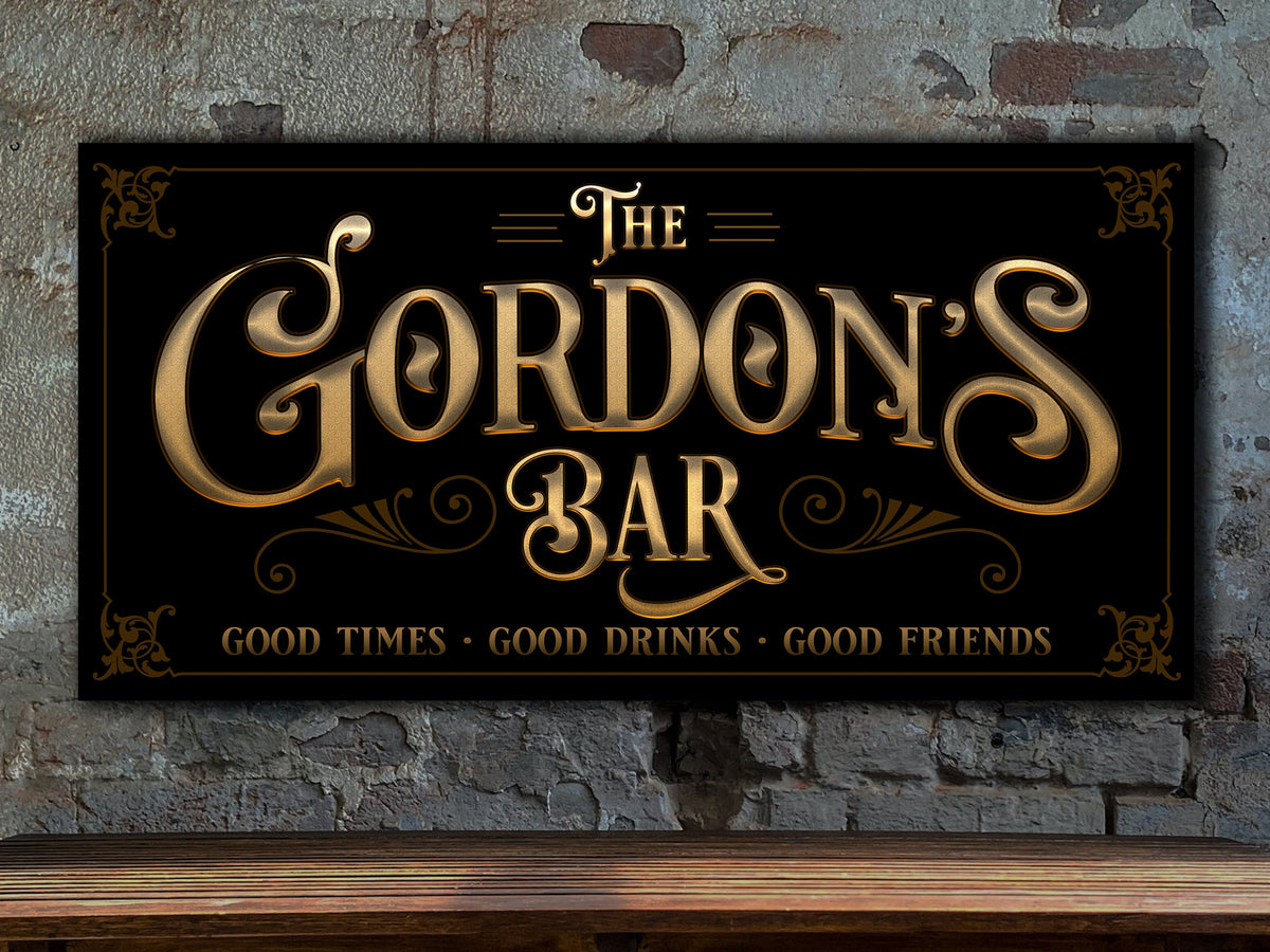 here Canvas Custom Bar Sign | Personalized Bar Sign | Man Cave Decor | Man Cave Sign