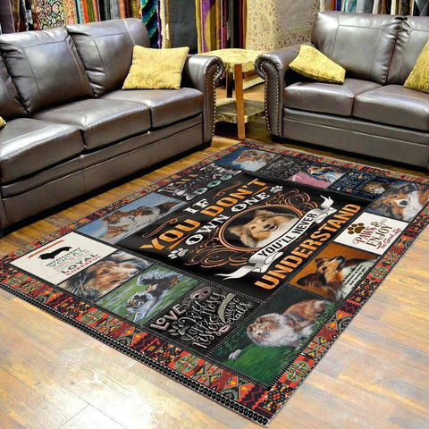 Sheltie Understand Area Rectangle Area Rugs Carpet For Living Room, Bedroom, Kitchen Rugs, Non-Slip Carpet Rp125102 Print